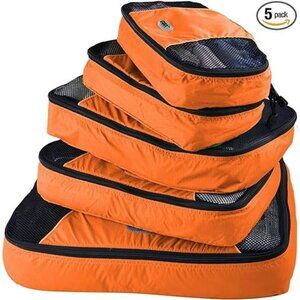 Ultra Light 5 piece Packing Cubes Travel Luggage Organizer 1Large 2Medium 2Small